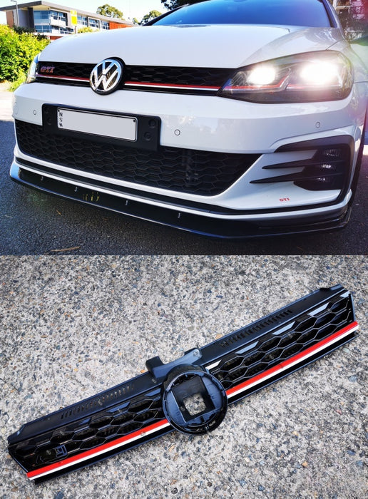 ABS Glossy Black Front Grille For VOLKSWAGEN【Golf 7.5 GTI】2017+