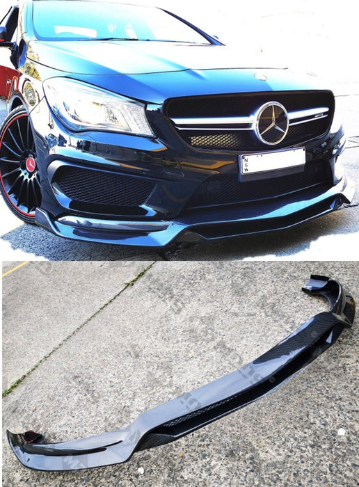 Carbon Fibre Front Lip For MERCEDES BENZ【C117 X117】【CLA45 200/220/250 AMG】13-16【R1】