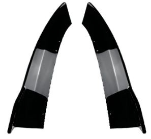 ABS Plastic Gloss Black Rear Bumper Splitter Spats for MERCEDES-BENZ  C CLASS【W206 SEDAN C63 C43 C250 C200】