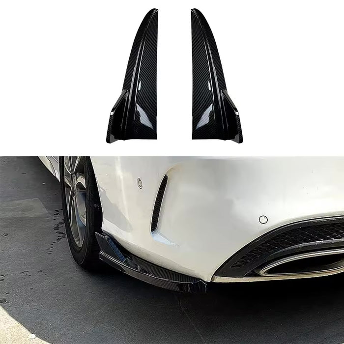 ABS Plastic Gloss Black Rear Bumper Splitter Spats for MERCEDES-BENZ C CLASS【W205 C205 C63 C43 C250 C200】