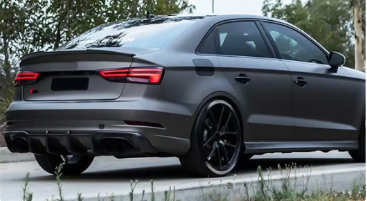ABS GLOSS BLACK REAR BOOT LIP SPOILER FIT FOR AUDI S3 / A3 S-LINE 8V FL SEDAN 2014-2020