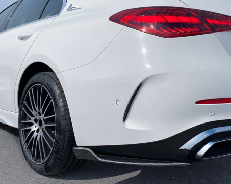 ABS Plastic Gloss Black Rear Bumper Splitter Spats for MERCEDES-BENZ C CLASS【W206 SEDAN C63 C43 C250 C200】
