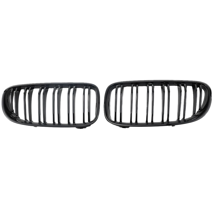 Gloss Black Double Slats Kidney Grilles Fit FOR BMW【3 Series E92 E93 LCI 335i 330i 328i 320I】【E92 E93】