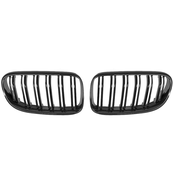 Gloss Black Double Slats Kidney Grilles Fit FOR BMW【3 Series E92 E93 LCI 335i 330i 328i 320I】【E92 E93】