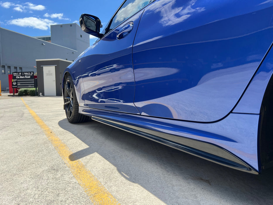 ABS GLOSSY BLACK SIDE SKIRT fit for BMW 3 Series【G20/G21 incl G20 LCI M340 330/320 M Sport】