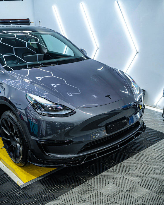 ABS GLOSSY BLACK FRONT BUMPER LIP fit for【Tesla Model Y】2022+
