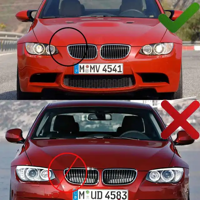 ABS Gloss Black Kidney Grilles Fit For BMW【E90 E92 E93 M3】F8x M Style