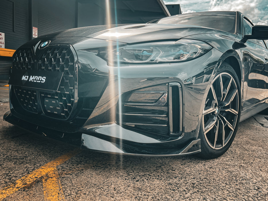 ABS Glossy Black Front Bumper Lip for BMW 4 Series【G26 i4】2020+【FD 3 pcs】