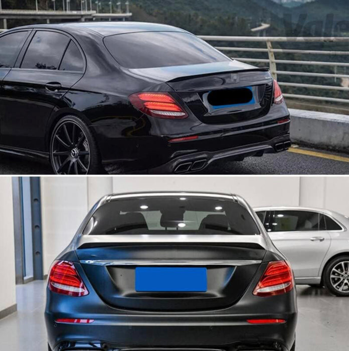 Gloss Black Rear Bumper Boot Lip Spoiler for MERCEDES-BENZ E CLASS【W213】【E43 E53 E63 E200/220/300/350/400/450】【E63 Style】2016+