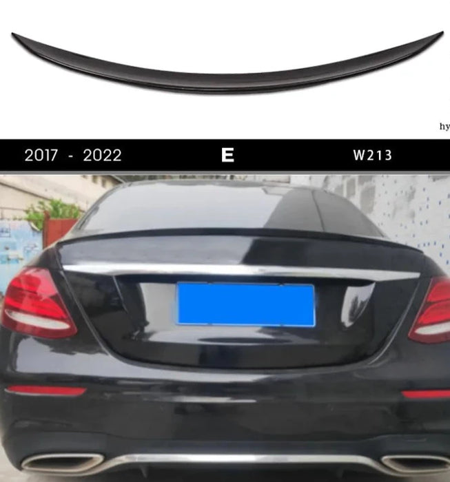Gloss Black Rear Bumper Boot Lip Spoiler for MERCEDES-BENZ E CLASS【W213】【E43 E53 E63 E200/220/300/350/400/450】【AMG Style】2016+