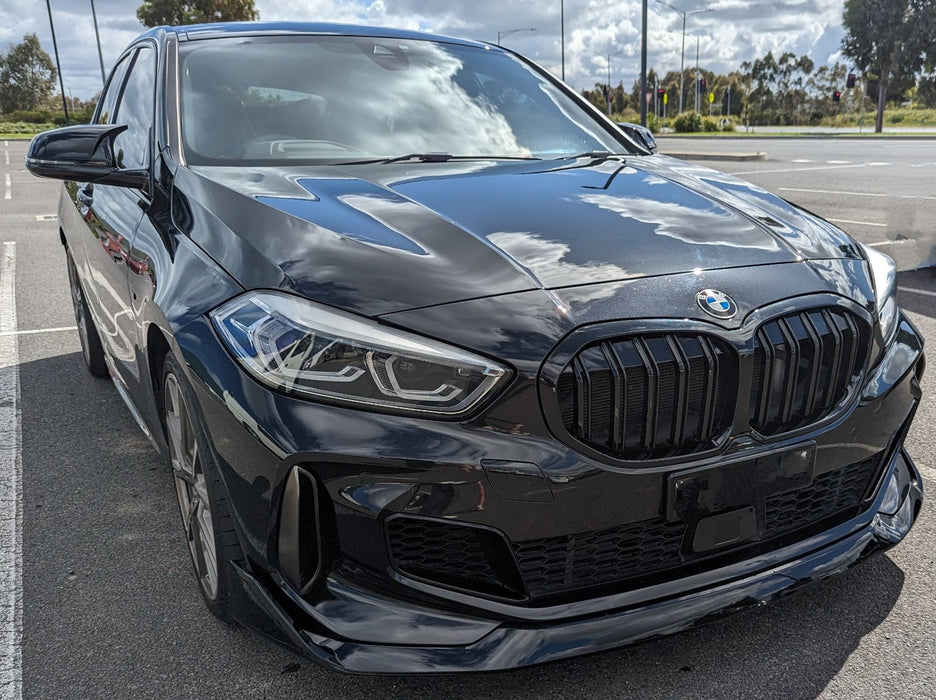 ABS GLOSSY BLACK FRONT BUMPER LIP fit for BMW 1 Series【F40 118i M Sport 128ti M135i 】2019+【MP】