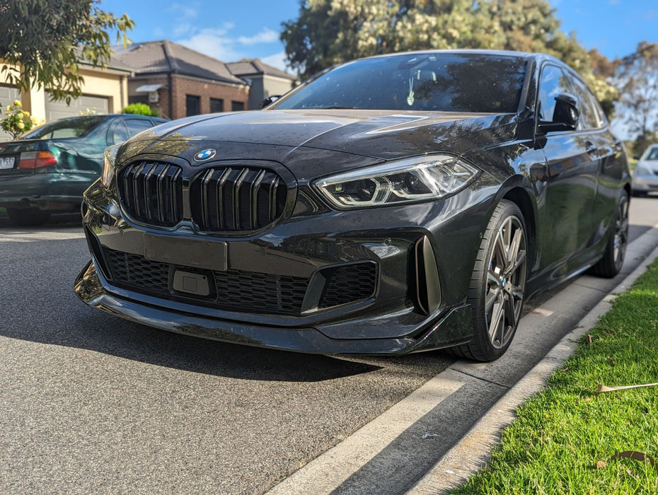 ABS GLOSSY BLACK FRONT BUMPER LIP fit for BMW 1 Series【F40 118i M Sport 128ti M135i 】2019+【MP】