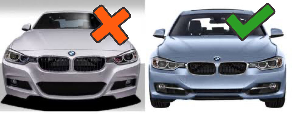 ABS Glossy Black Front Bumper Lip for BMW【Standard F30/F31 316 318 320 328 330】