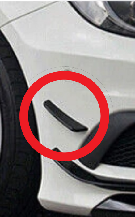 C117 W176 W177 C118 Front Side Canards Gloss Black ABS