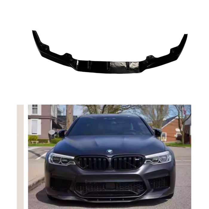 Gloss Black ABS Front Lip Splitter for BMW【F90 M5】2018-2020 Pre-LCI M5