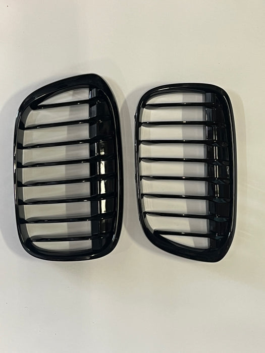 ABS Glossy Black Front Grille for BMW【X1 F48 F49 】【18i 18d 20i 25i xdrive】PRE LCI 16-20【Single 】