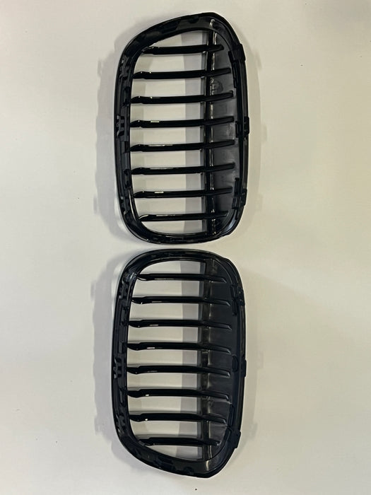 ABS Glossy Black Front Grille for BMW【X1 F48 F49 】【18i 18d 20i 25i xdrive】PRE LCI 16-20【Single 】