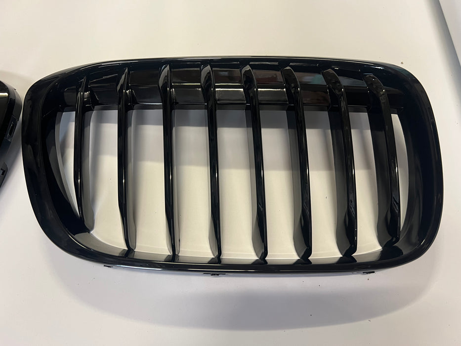 ABS Glossy Black Front Grille for BMW【X1 F48 F49 】【18i 18d 20i 25i xdrive】PRE LCI 16-20【Single 】