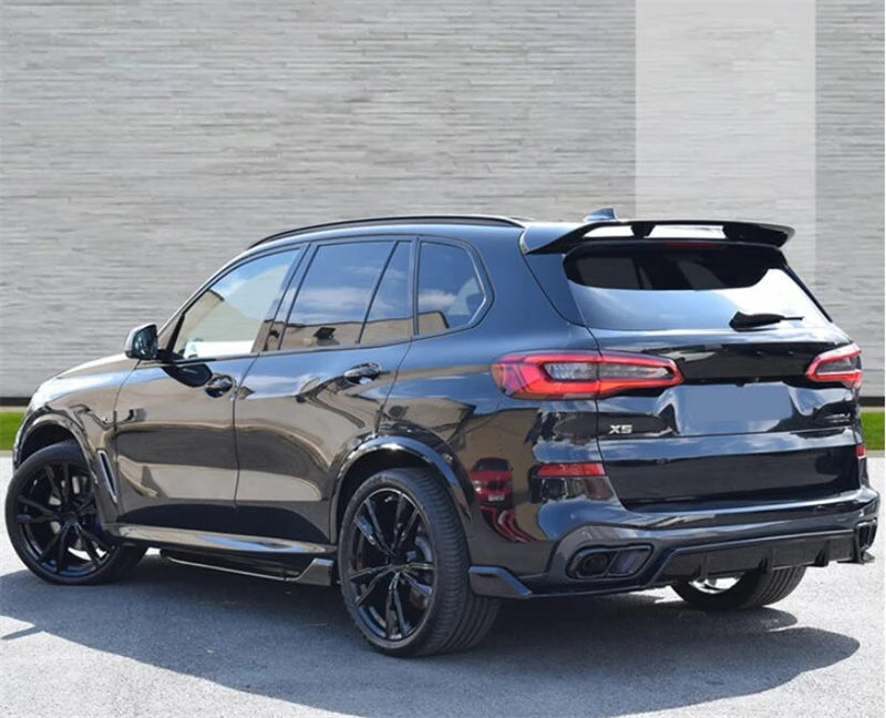 G05 X5 Pre-LCI Black-Out Kit Gloss Black Full Body Kit (Front Lip, Side Skirts, Rear Diffuser, Mid-Spoiler, Roof Spoiler,  Mirror Covers, Grilles)