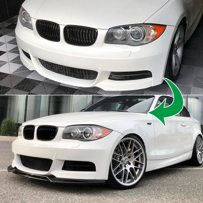 ABS Glossy Black Front lip Splitter fit for BMW E82 Coupe 135i 130i 128i 125 123】