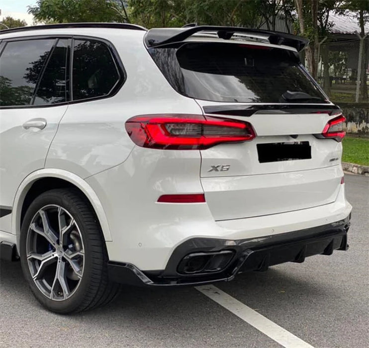 G05 X5 Pre-LCI Black-Out Kit Gloss Black Full Body Kit (Front Lip, Side Skirts, Rear Diffuser, Mid-Spoiler, Roof Spoiler,  Mirror Covers, Grilles)