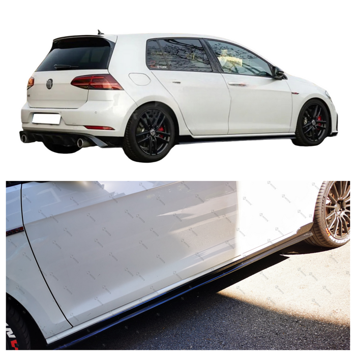 TCR Style ABS Gloss Black Side Skirts for VOLKSWAGEN【Golf 7.5 GTI】2012+