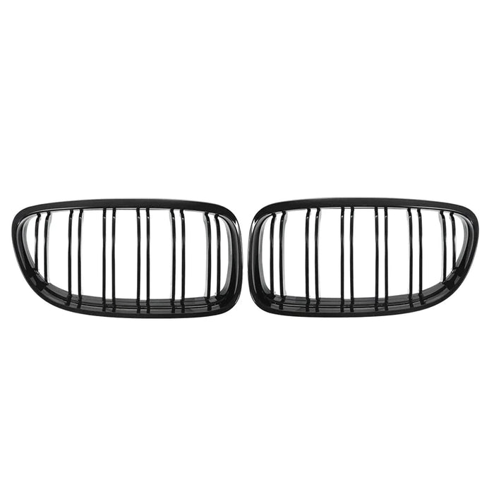 Gloss Black Double Slats Kidney Grilles Fit FOR BMW【3 Series E90 E91 LCI 335i 330i 328i 320I】【E90 E91】【M3 Style】
