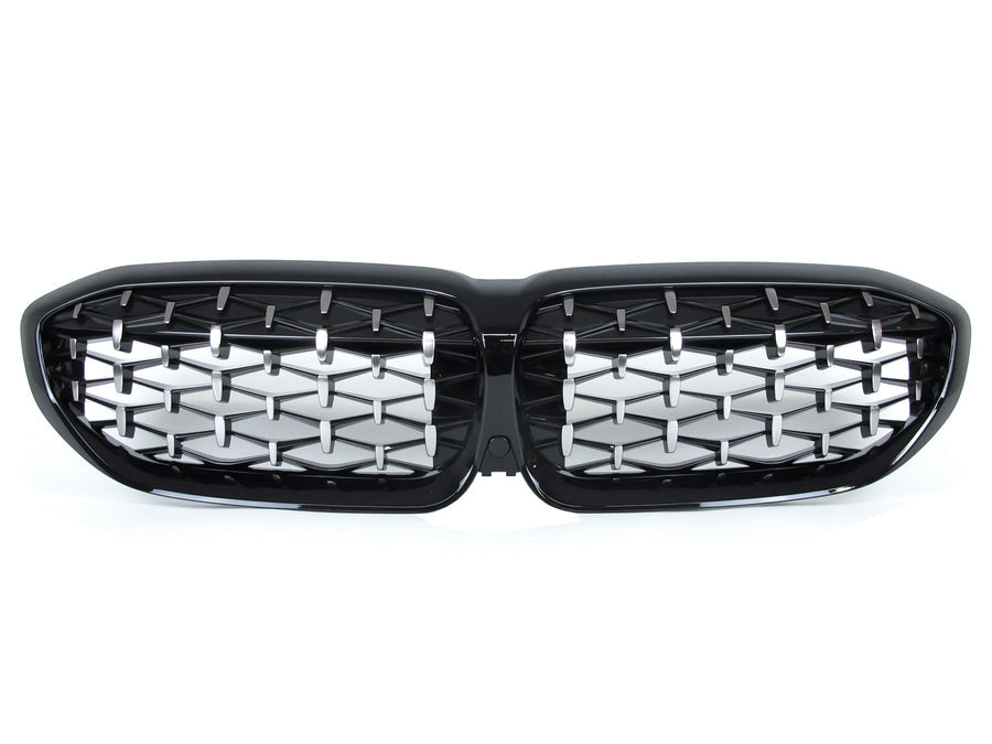 ABS Chrome and Black Front Grille fit for BMW【G20/G21 M340 330/320】【Diamond】2018-2022 Pre-LCI