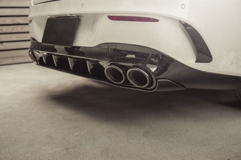 CLA45 S Style Glossy Black Rear Diffuser and Black Exhaust Tips For MERCEDES BENZ【C118 CLA 35 45S AMG CLA 200 250 AMG】2019+