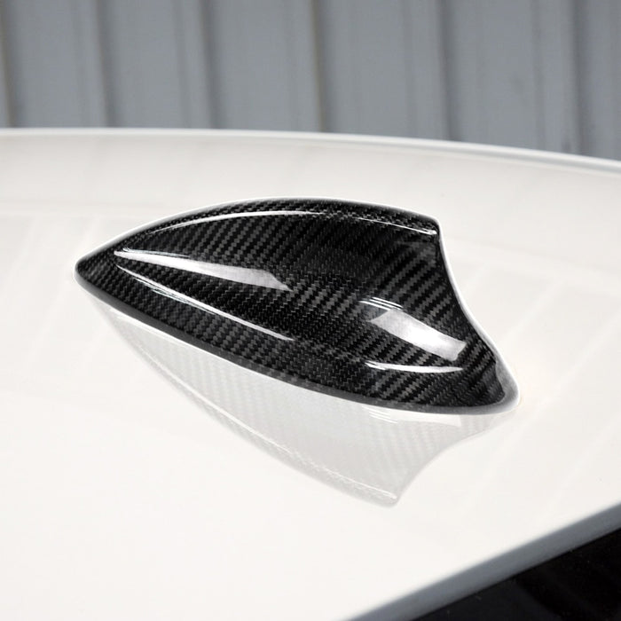 Dry Carbon Fibre Roof Shark Fin Antenna Stick-on Cover for BMW【F30 F31 F32 F33 F36 F22 F23 F34 F87 F80 F82 G20 incl G20 LCI G22 G30 G11 G12】