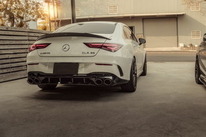 CLA45 S Style Glossy Black Rear Diffuser and Black Exhaust Tips For MERCEDES BENZ【C118 CLA 35 45S AMG CLA 200 250 AMG】2019+