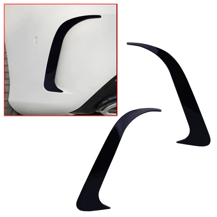 ABS Gloss Black Rear Bumper Vent Flics Canards Blades Inserts fit for Mercedes-Benz 【C117 X117】【CLA45 CLA200/220/250 AMG Bumper】