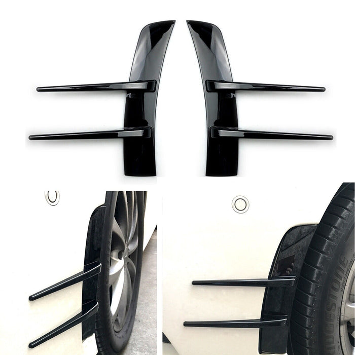 Glossy Black Front Bumper Side Vent Claws Insert Trim Canard for Mercedes-Benz A Class【W177 V177 2018+】【A35 AMG & A180/200/250 AMG Package】
