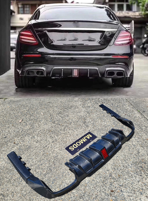 Carbon Fibre Rear Diffuser For MERCEDES BENZ E CLASS【W213/S213】【E43 E53 E63 AMG】【E200/220/300/350/400/450 AMG】2016-2019 (6581863481418)