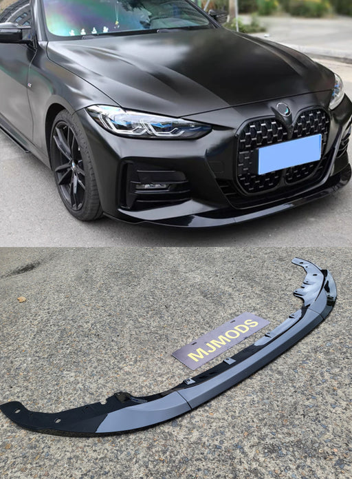 ABS Glossy Black Front Bumper Lip for BMW 4 Series【G22/G23/ 420/430/M440】2020+【MP 3pcs】 (6962848825418)