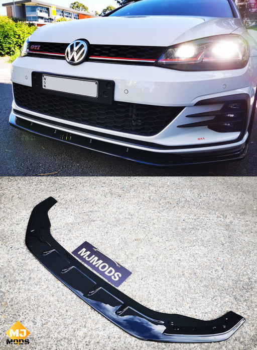 ABS Glossy Black Front Bumper Lip for VOLKSWAGEN【Golf 7.5 GTI】2012+ (6579608682570)