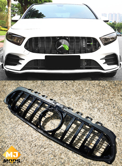 Grille For MERCEDES BENZ A Class【W177 A180/200/250 A35】【2018+】【GT BK】 (4169084239946)