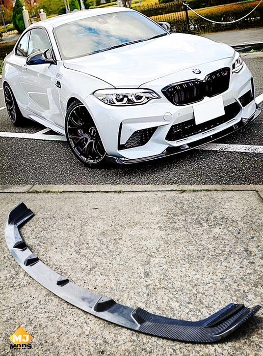 Carbon Fibre Front Bumper Lip for BMW F87 M2C【Competition Edition】【M2C-3D Style】 (4345268961354)