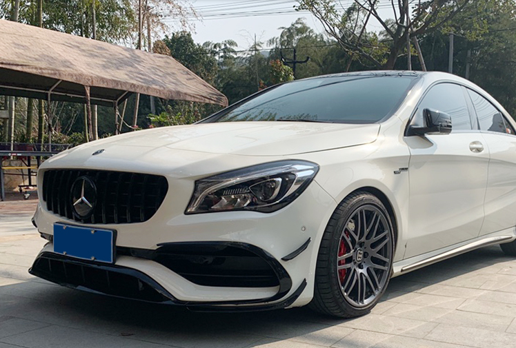 ABS Glossy Black Front Lip For MERCEDES BENZ【C117 CLA 180/200/250 AMG】16-19 (6568551743562)