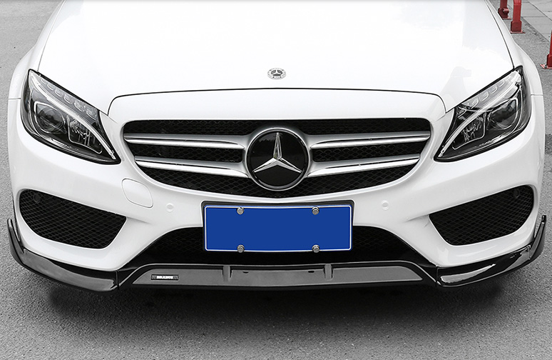 ABS Gloss Black Front Lip For MERCEDES BENZ【W205 C205】【C350/300/250 AMG C43】【15-18】 (4757427486794)