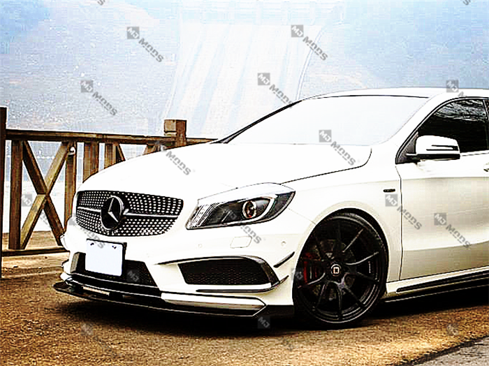 Carbon Fibre Front Bumper Lip for Mercedes-Benz A Class【W176 12-15】【A45 AMG & A180/200/250 AMG Package】【12-RZ Style】 (4150447571018)