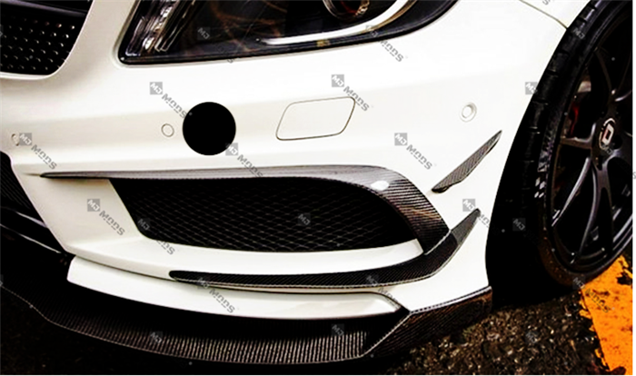 Carbon Fibre Front Bumper Lip for Mercedes-Benz A Class【W176 12-15】【A45 AMG & A180/200/250 AMG Package】【12-RZ Style】 (4150447571018)