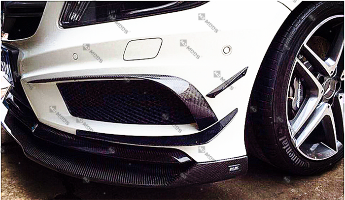 Carbon Fibre Front Bumper Lip for Mercedes-Benz A Class【W176 12-15】【A45 AMG & A180/200/250 AMG Package】【12-RZ Style】 (4150447571018)