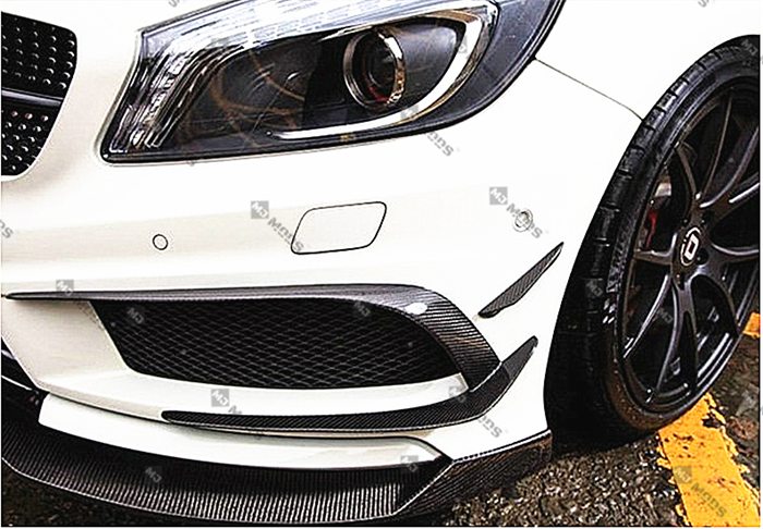 Carbon Fibre Front Bumper Lip for Mercedes-Benz A Class【W176 12-15】【A45 AMG & A180/200/250 AMG Package】【12-RZ Style】 (4150447571018)
