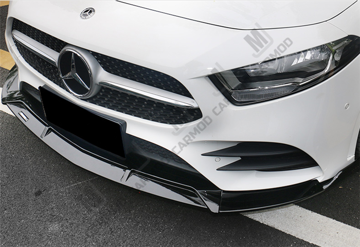 W177 A Class A35 AMG A180 A200 A250-- Front Bumper Lip for Mercedes-Benz 2018+ -- ABS (4150475980874)