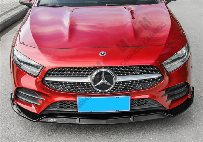 W177 A Class A35 AMG A180 A200 A250-- Front Bumper Lip for Mercedes-Benz 2018+ -- ABS (4150475980874)