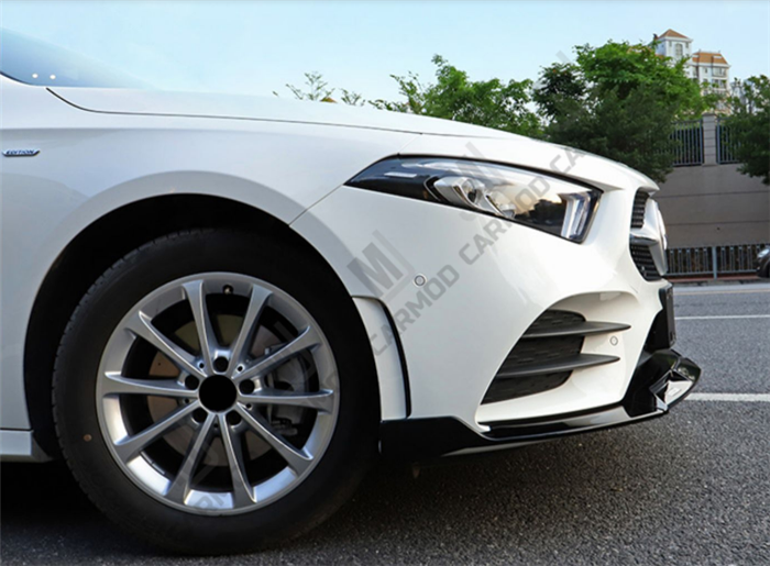 W177 A Class A35 AMG A180 A200 A250-- Front Bumper Lip for Mercedes-Benz 2018+ -- ABS (4150475980874)