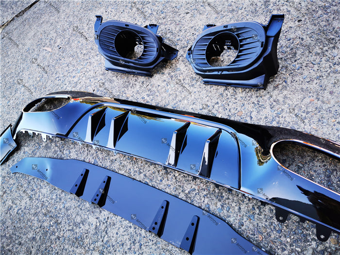 ABS Glossy Black Rear Diffuser Fit For MERCEDES BENZ【W177 A180/200/250 AMG A35 A45】【Hatchback】 (4748310741066)