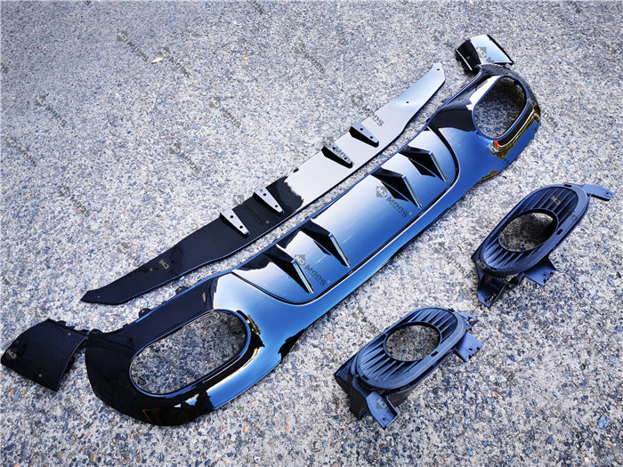 ABS Glossy Black Rear Diffuser Fit For MERCEDES BENZ【W177 A180/200/250 AMG A35 A45】【Hatchback】 (4748310741066)