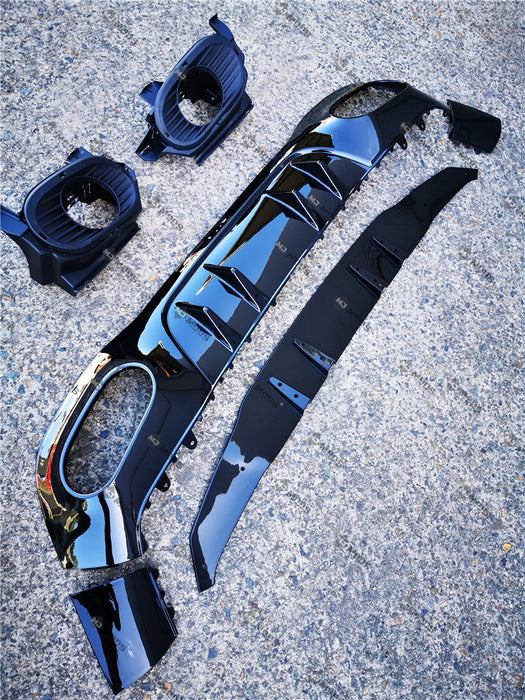 ABS Glossy Black Rear Diffuser Fit For MERCEDES BENZ【W177 A180/200/250 AMG A35 A45】【Hatchback】 (4748310741066)